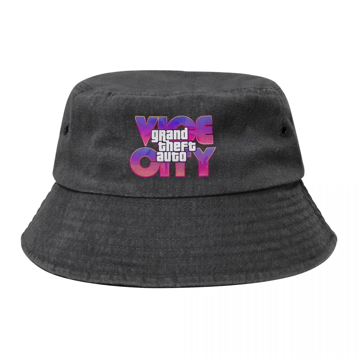

Ugtxmr0 - Grand Theft Auto Vice City Cowboy Denim Fisherman Hat With Printing