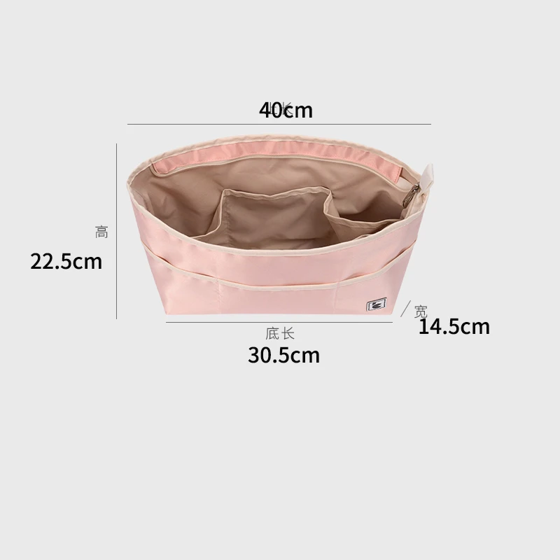 Satin Organizer Purse Insert Bag For Neverfull MM Handbag,Tote Makeup Bag  Storage Divider Organizers Travel Cosmetic Bags Shaper - AliExpress