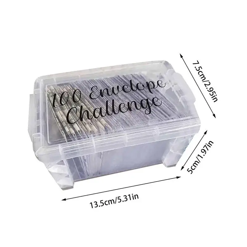 100 Envelope Challenge Box Set Budgeting Tool Kits for Financial Goals, Easy And Fun Way To Save $5050 in 100 days For Gifts 6
