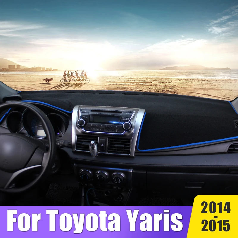 

For Toyota Yaris XP130 2014 2015 Car Dashboard Cover Avoid Light Mats Sun Shade Carpets Anti-UV Case Non-slip Mat Accessories