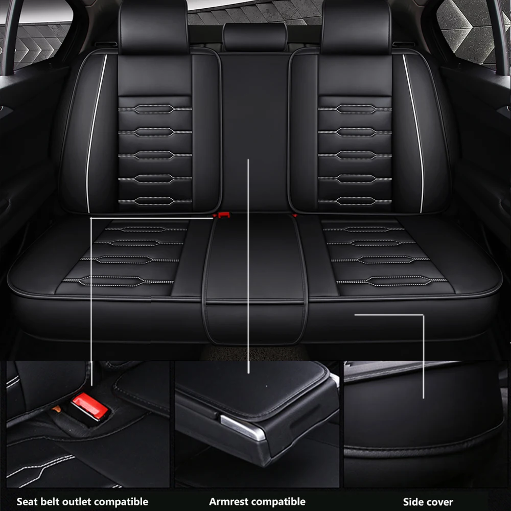Leather Car Seat Covers for Renault Clio Megane Fluence Duster Koleos Kangoo Talisman Laguna Universal Interior Auto Accessories