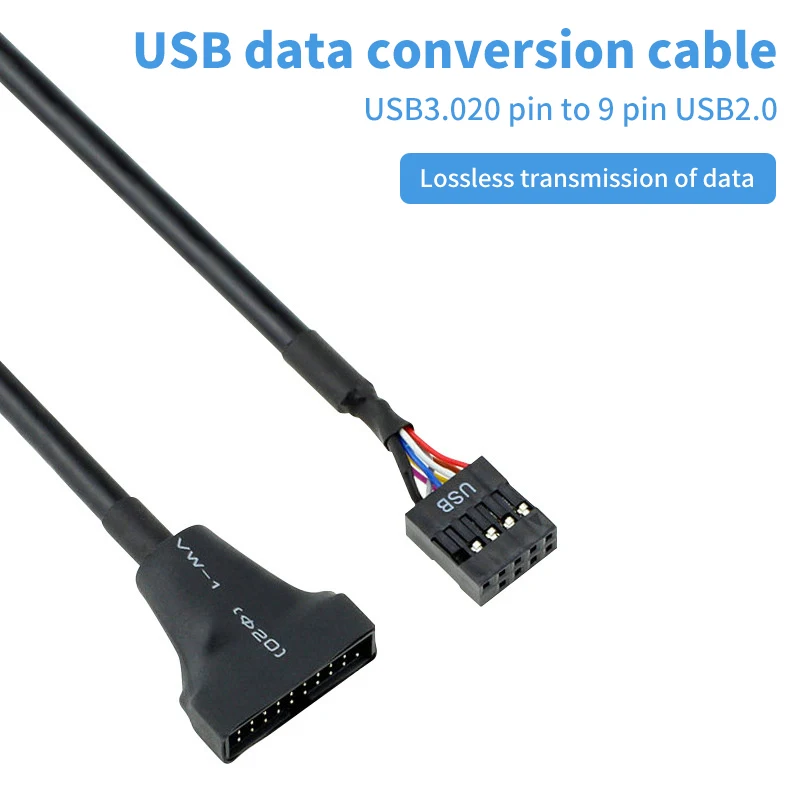 

19/20 Pin USB 3,0 разъем для 9-контактного USB 2,0 штекер материнской платы адаптер Шнур кабель Высокое качество