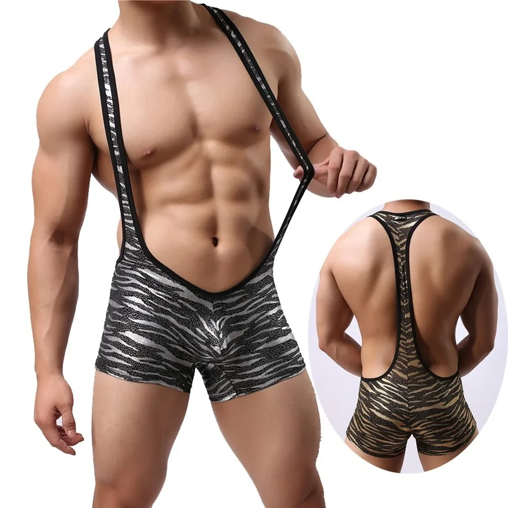 Sexy Mens Undershirts Leotard Sports Bodysuits Jumpsuits One-piece Gay Wrestling Singlet Cotton Soft Underwear Pajamas Homewear