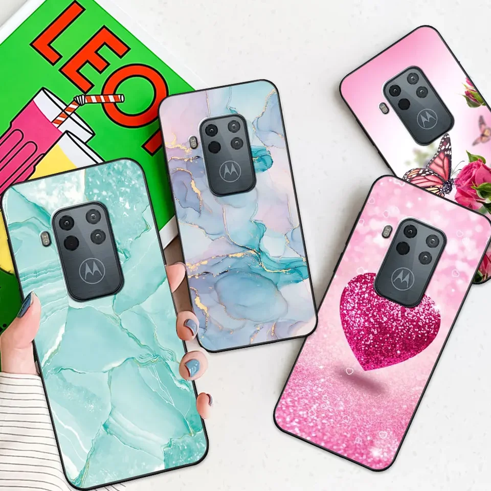 Custodia Morbida In Silicone Per Motorola One Zoom, Flessibile E Anti Graffio, Cover Trasparente Con Stampa Cartoon E Stilo Incluso