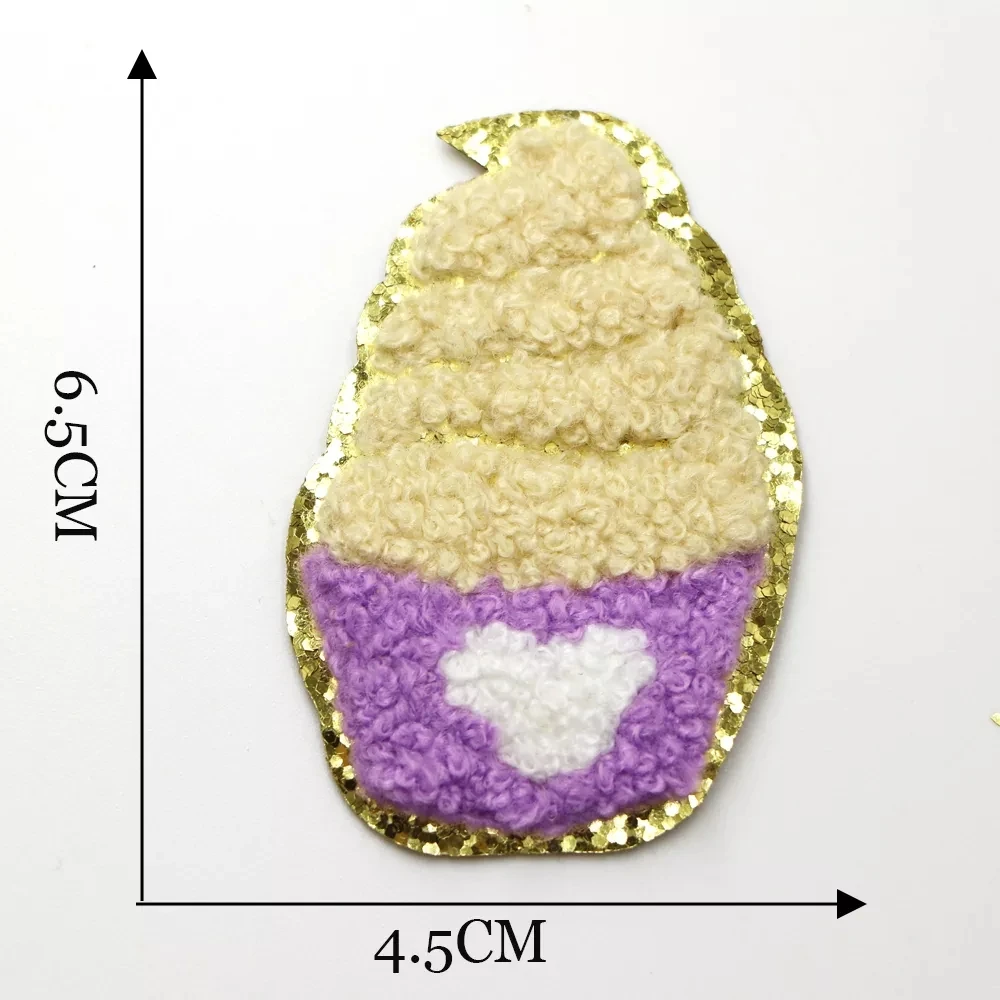 New1PC Burg Butterfuly Chenille Stickerei Eisen Auf Stickerei Patch Für Kleidung Applique Reparatur Patch Individuelle Handtuch Aufkleber – Detail 4
