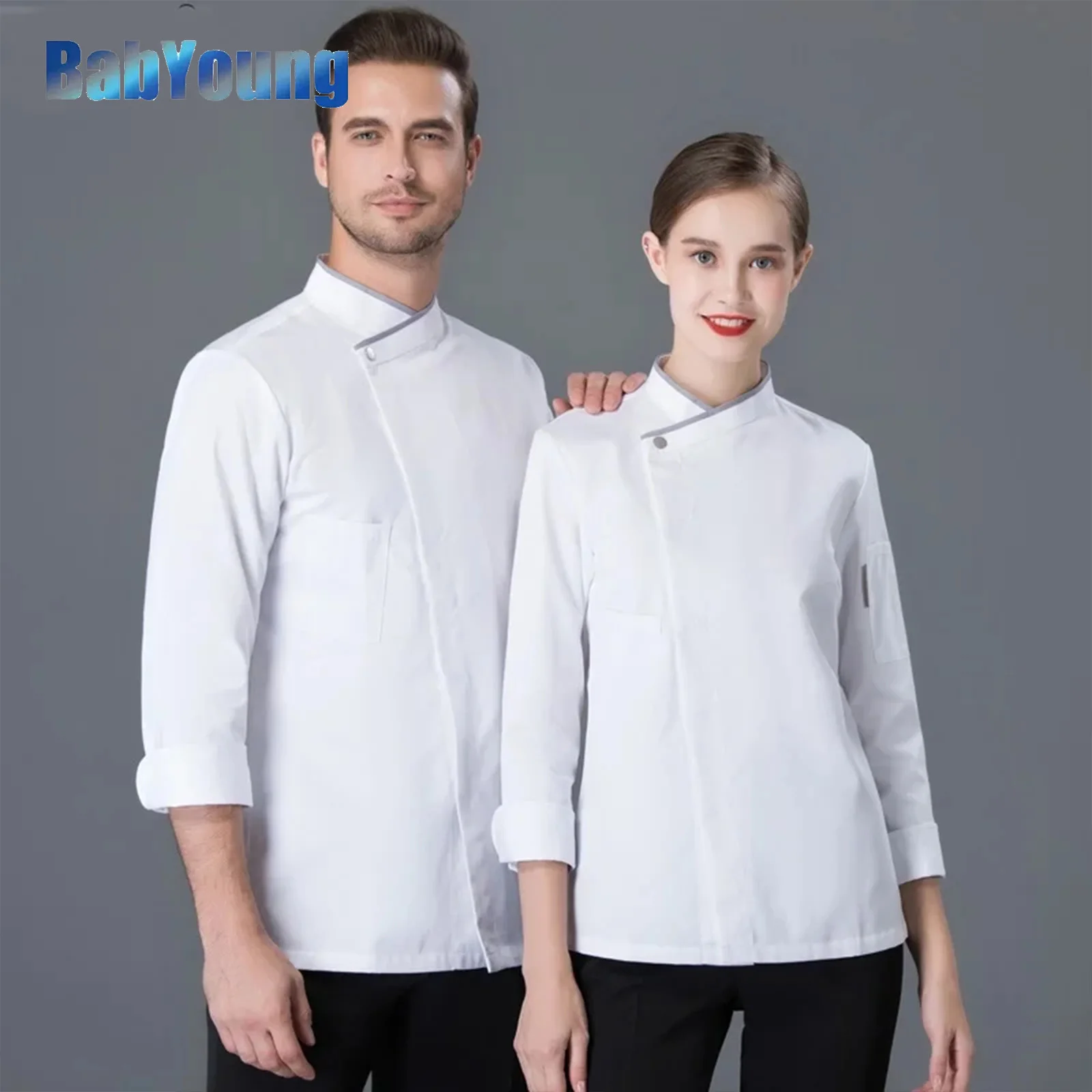 

Master Chef Jacket Unisex Restaurant Kitchen Waiter Waitress Cook Shirt Hotel Bakery Uniform Cake Work Overalls As426