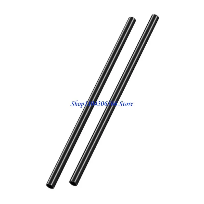 02DD 15mm 알루미늄 카메라 레일 연장 로드 DSLR 숄더 마운트 리그 M-12 스레드 로드 2개
