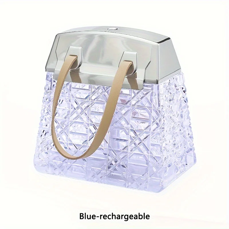 Crystal Bag Air Humidifier 300ML USB Rechargeable Aroma Diffuser Essential Oils Color Lights Mist Sprayer for Home Bedroom Gift