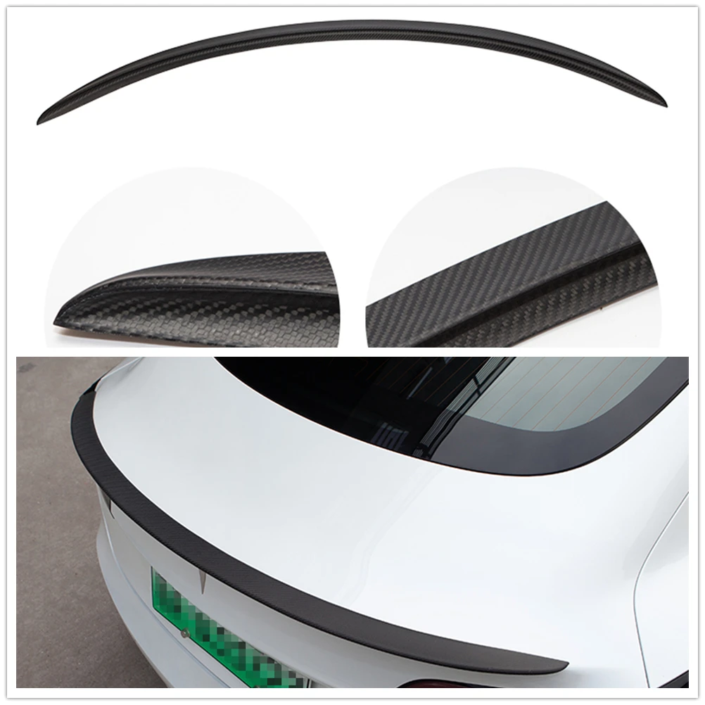 

Задний спойлер для крышки багажника Tesla Model 3 2017-2023, стиль DC, матовый/глянцевый, из настоящего углеродного волокна