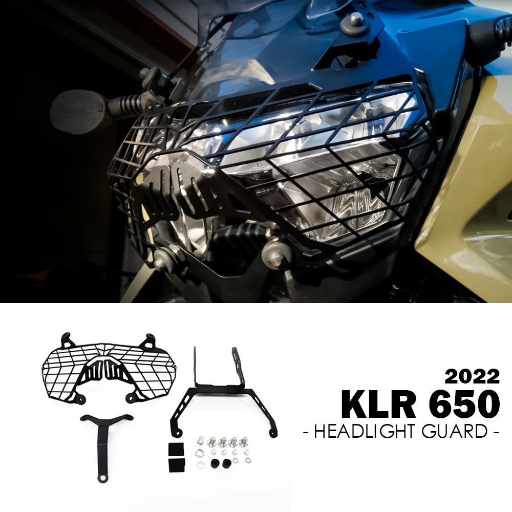 KLR 650 2022 Accessories Motorcycle Headlight Protection Guard for Kawasaki KLR650 Grille Impact