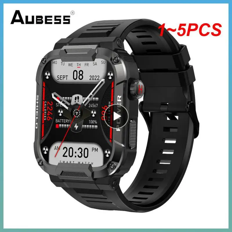 

1~5PCS New Full Touch Smart Watch Men For Android Blood Pressure Oxygen Fitness Watch 5 Atm Waterproof Military