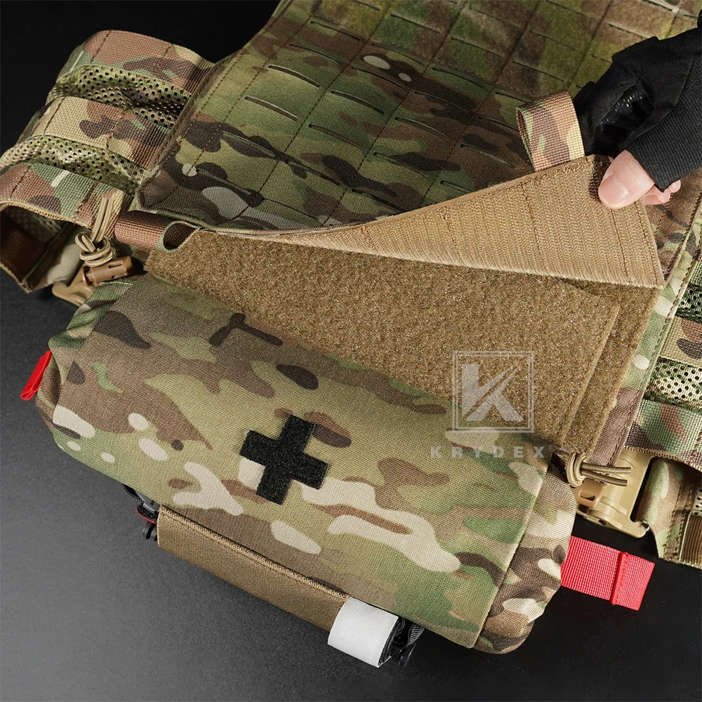 KRYDEX Tactical First AID Trauma Pouch Roll Up Medic Pouch EMT IFAK Dangler Drop Dump Pouch für Weste Chest Rig – Detail 5