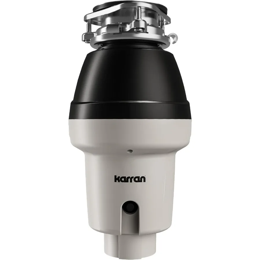 Quiet Continuous Feed Kitchen Sink Garbage Disposal with Power Cord 1/2 HP 3800 RPM Stainless Steel Grinding Chamber Anti-Jam T