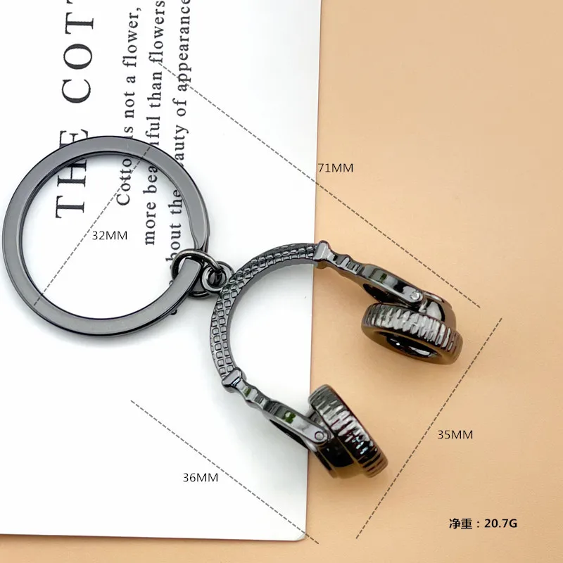 Creative Music Headset Keychain Musical Singer Key Ring