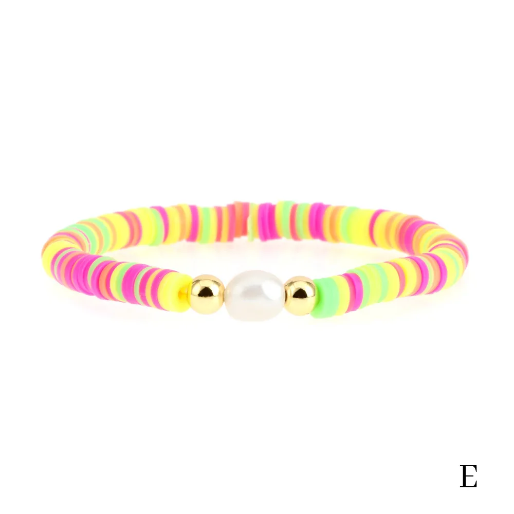 Clay bead bracelet stack preppy tropical | Preppy bracelets, Beaded  bracelets, Clay bracelet