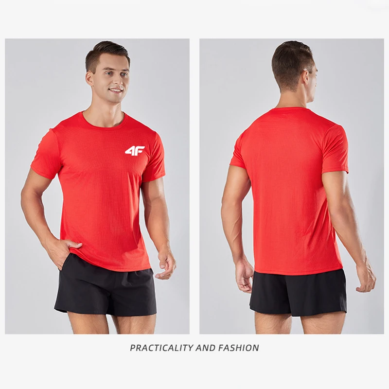 Mens Quick-Dry Breathable Training T-Shirt - Summer Gym Fitness Top