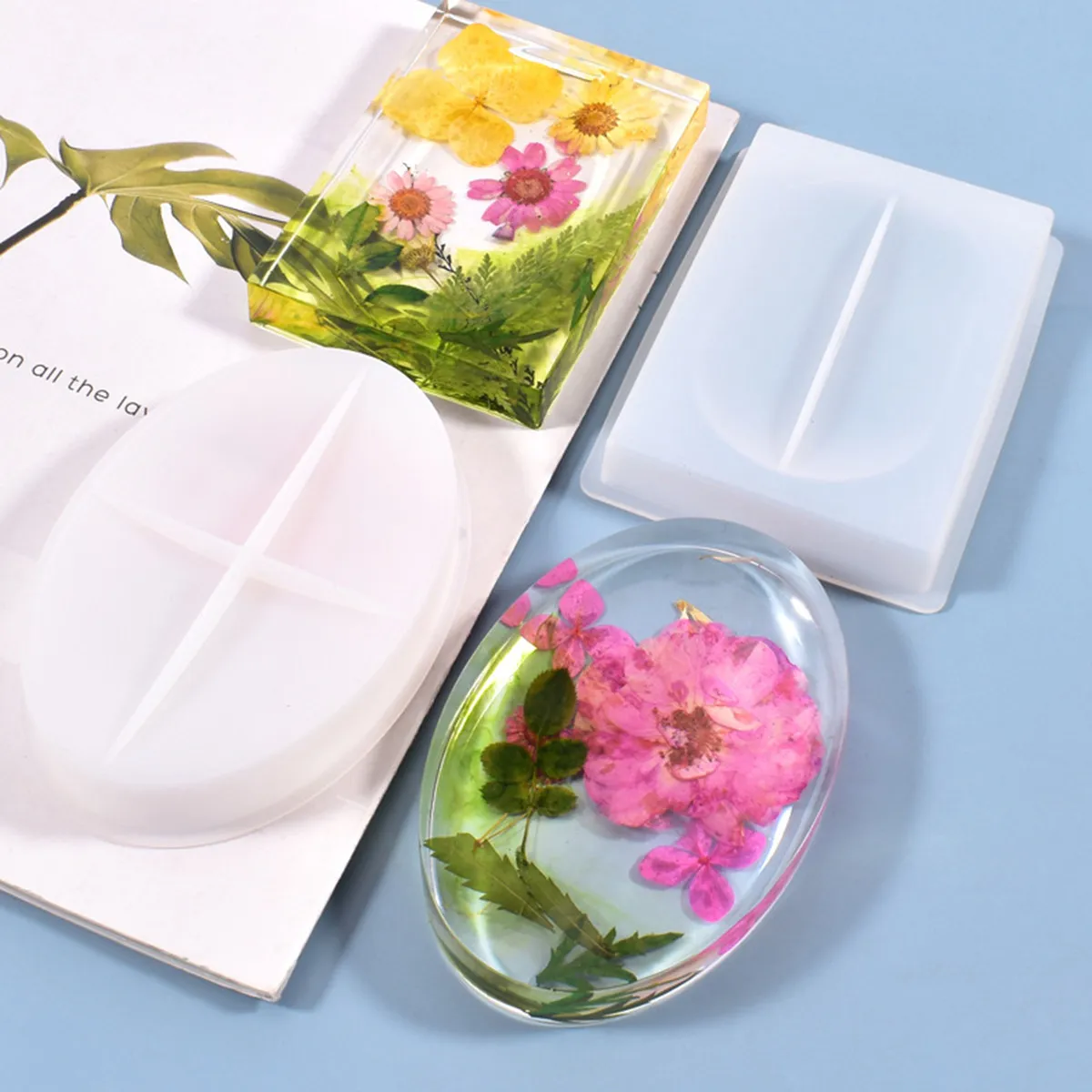 2Pcs 실리콘 비누 상자 몰드 비누 제작을위한 무취 친환경 DIY 몰드 수제 보관 홀더 몰드 사용하기 쉽고 깨끗함