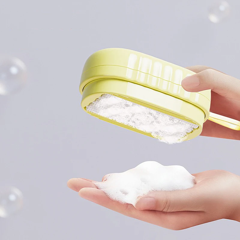 Soft Rubber Foaming Roller Laundry Brush Laundry Detergent Underwear Cleaning Brush Press And Add Liquid Multifunctional