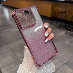 Glitter Electroplated Phone Case - Sparkling Protective Cover for MOTO G84 (Pink)