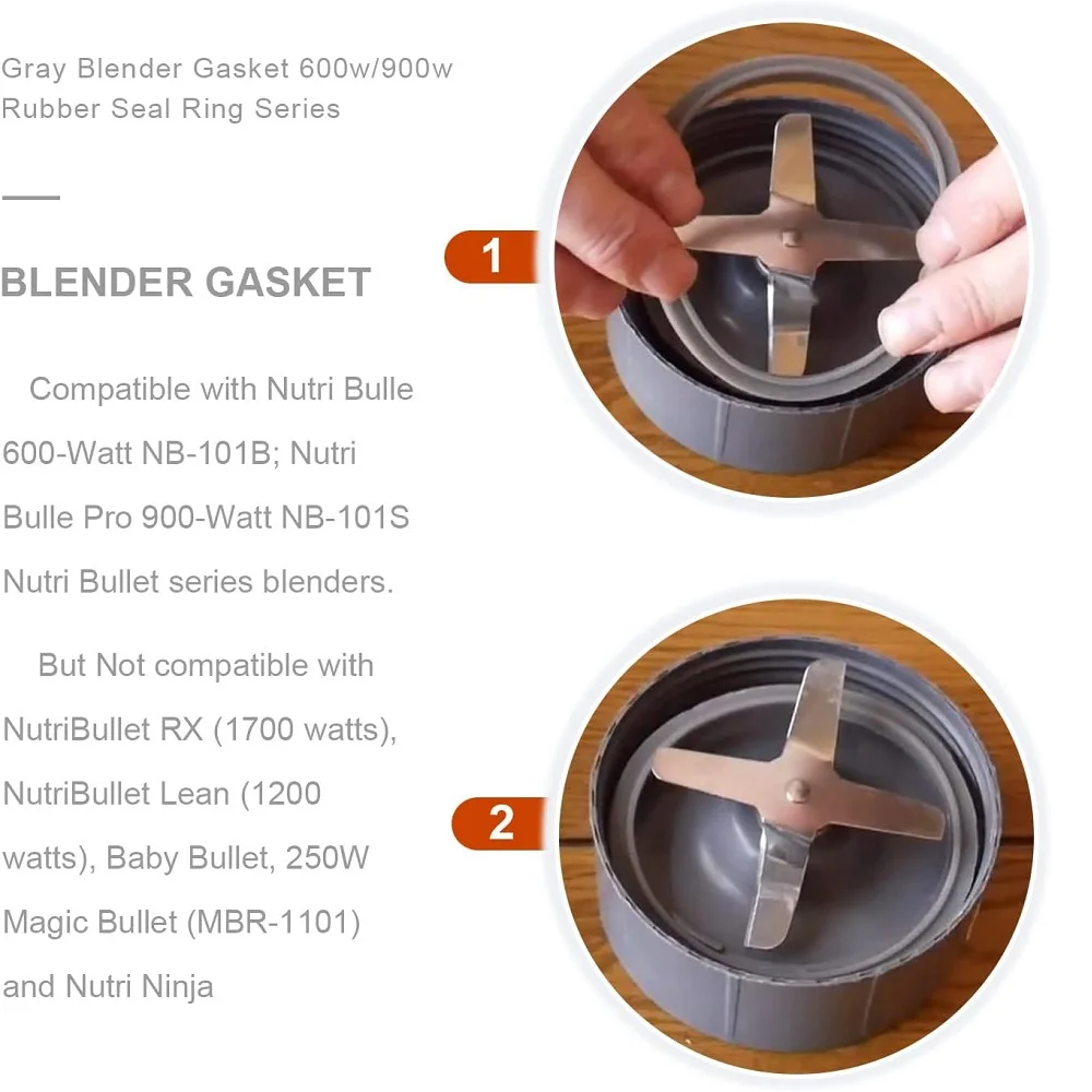 Blender Gasket Replacement Rubber Seal Ring For Nutribullet 600w and 900w Blender Series 4PCS