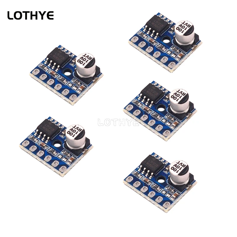 

5PCS Digital Amplifier Board 5128 Class AB/D 5W Mono Low Distortion Audio Amplifier Module SP5W