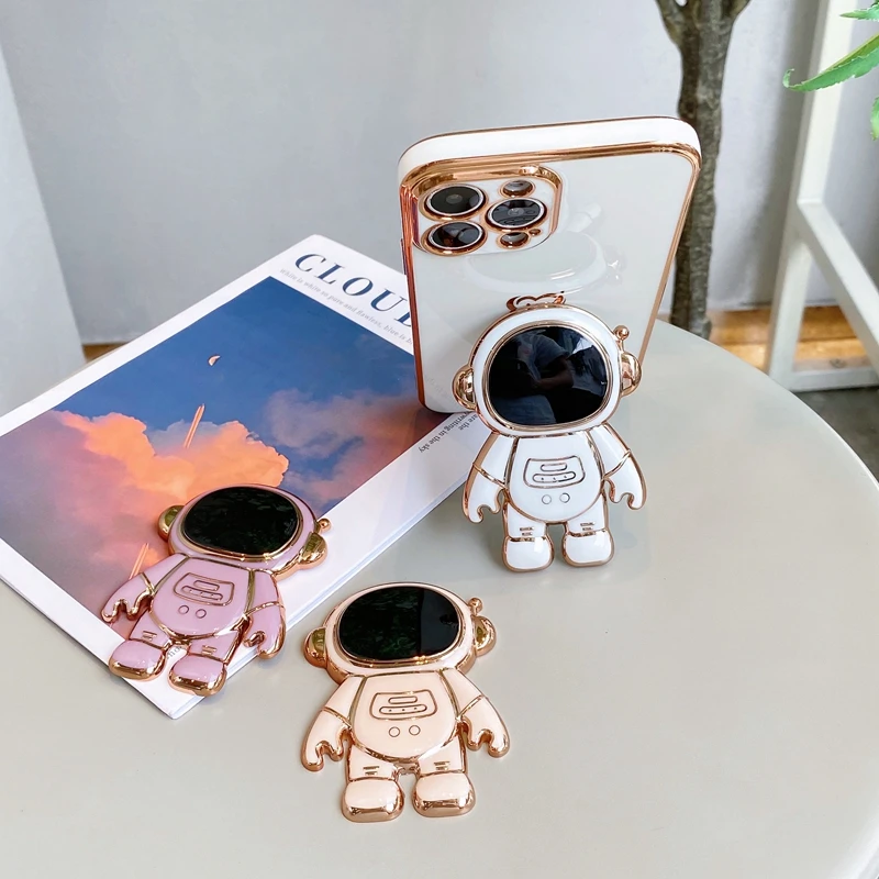 Simpatico Supporto Per Telefono Astronauta Supporto Per Staffa Galvanica Universale Per Iphone Samsung Redmi Oppo Cavalletto Pieghevole