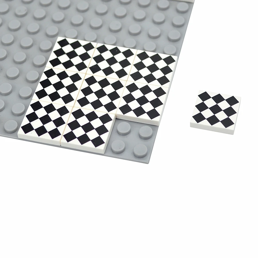 타일 ??벽돌 부드러운 2x2 50Pcs 인쇄 조립 빌딩 블록 장식 바닥 세라믹 타일 MOC 도시 집 건설 완구
