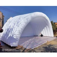 Air Ship Giant Inflatable Stage Tent Advertising Stage Cover Roof Shell Dome Event Arch Tent For Outdoor Music Festival Concert 1