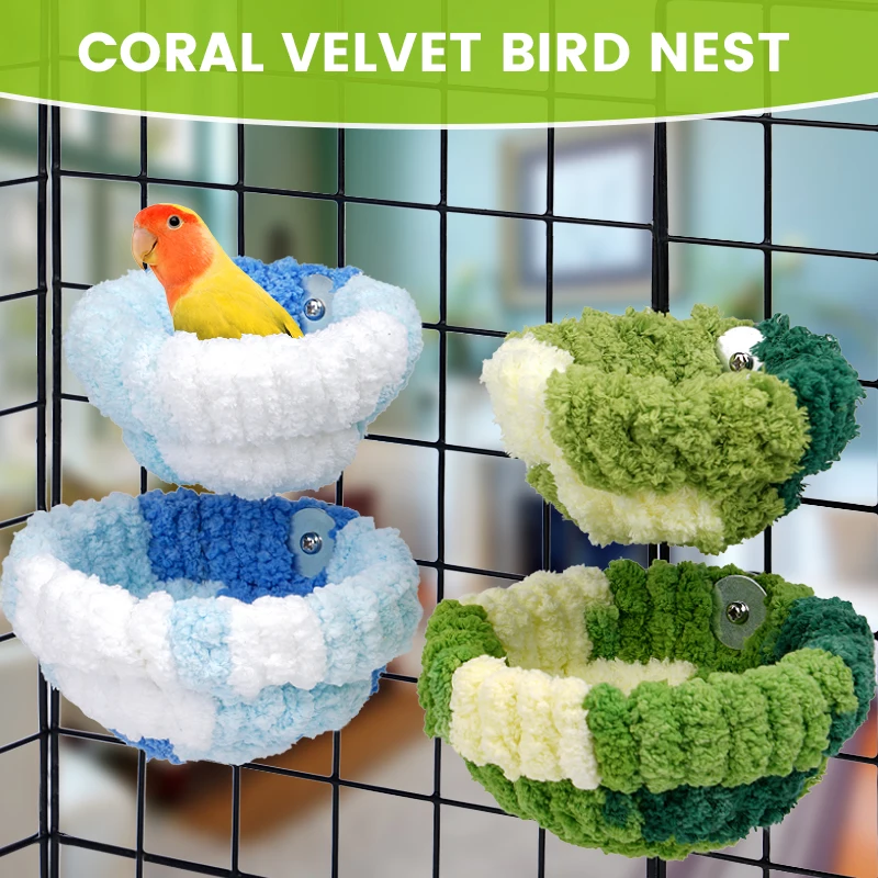 Bird Nest for Cage Warm Bird Nest Beds Parrot Parakeet Cockatiel Bed Winter Sleeping Bed Hammock for Parrot