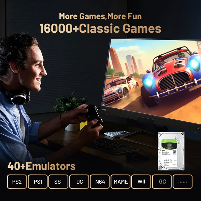 Kinhank Super Console X5 PRO | Retro Game Console with 4TB HDD | 16,000+ Games | PS2/Wii/SS/DC/N64 | Android 12 TV Box 4