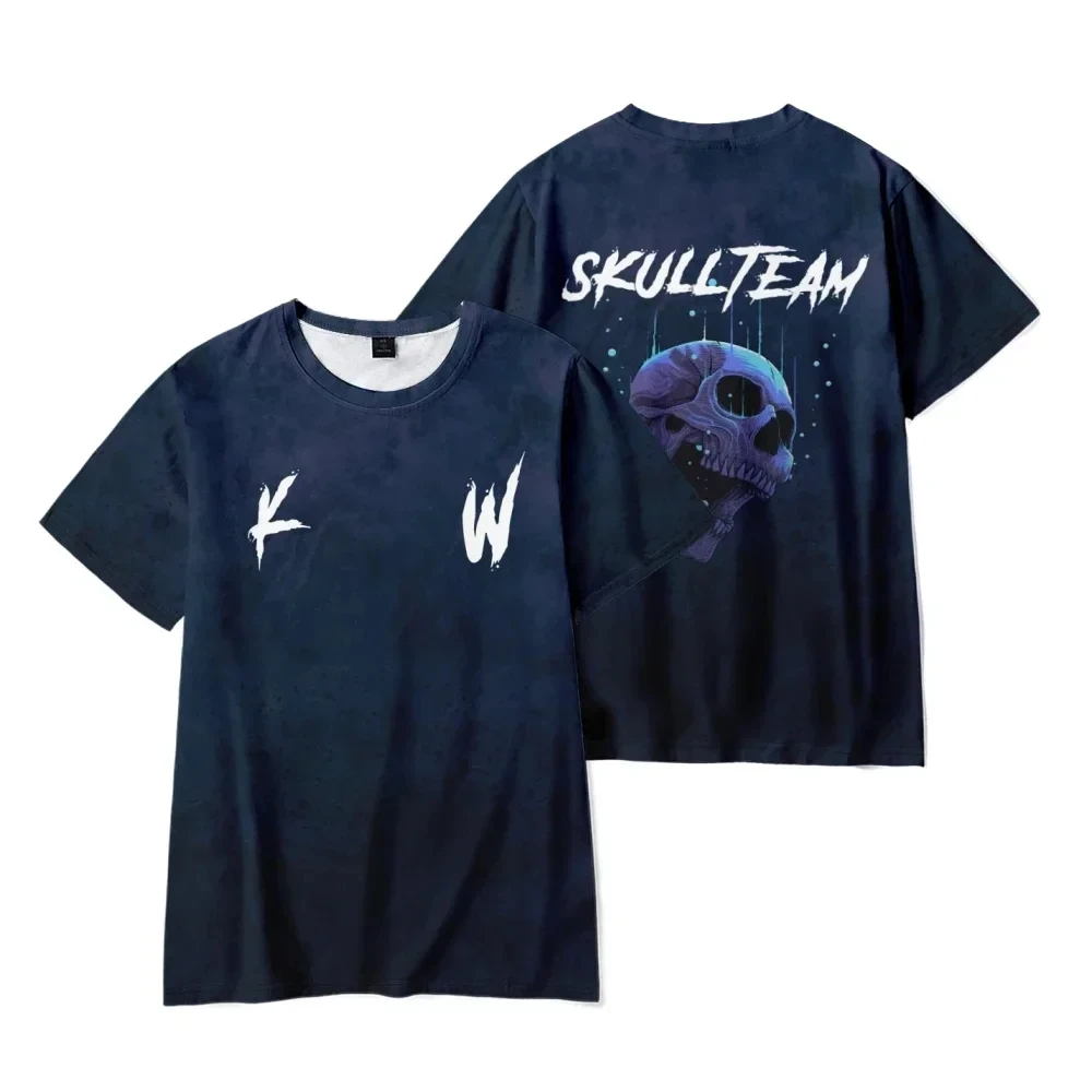 Kai Wachi SKULL TEAM Merch t-shirt 3D Print Men Short sleeve t shirts Hip Hop streetwear O-neck T-shirt Unisex clothing