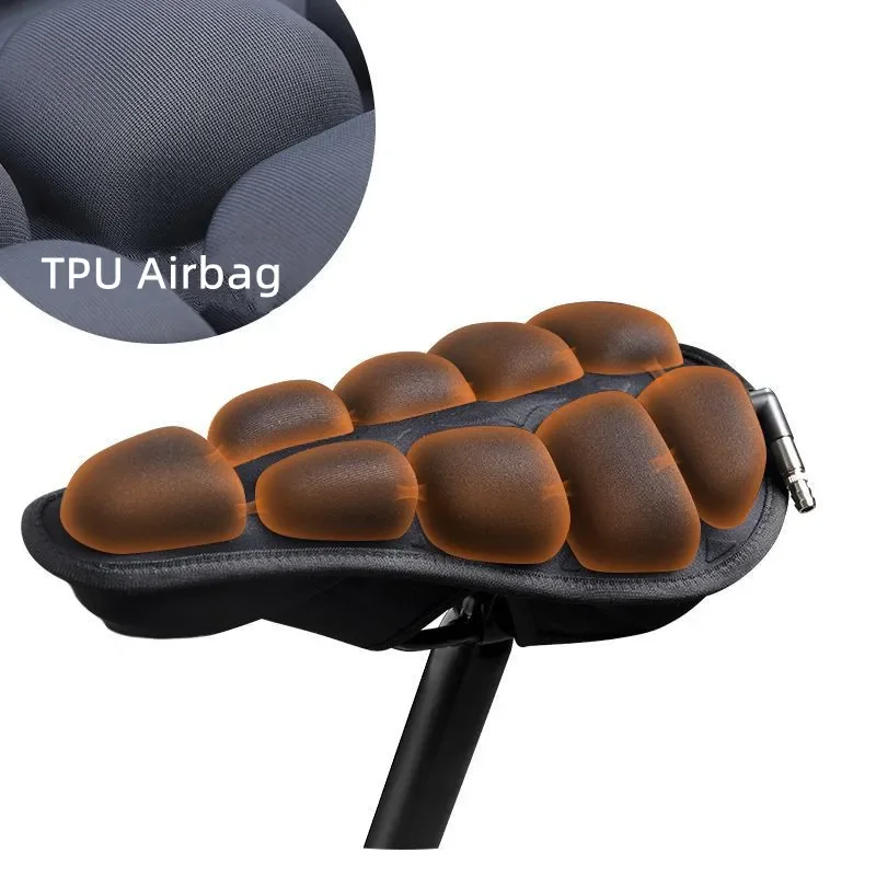 3D Air Bicycle Saddle Seat Cushion MTB Bike Big Butt PU Leather