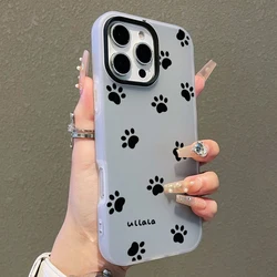 Adorable Black Paw Print Shockproof Phone Case - Durable Protective Cover - iPhone SE (2020) (Black)