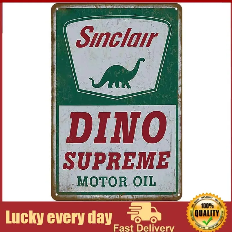 Targhe In Latta Riproduzione Vintage, Olio Motore Sinclair, Arredamento Retrò Per Man Cave Bar Garage Wall Distributore Di Benzina Decorazione Da Pare