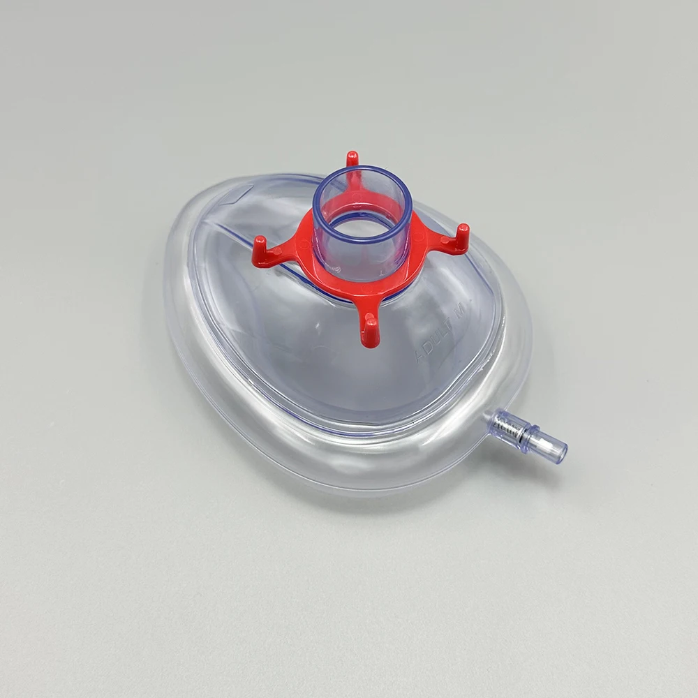 Disposable Anesthesia Mask PVC Anesthesia Mask Sterilized Disposable Resuscitate Face Masks For Adult Child Animals NO.1-NO.6 Size