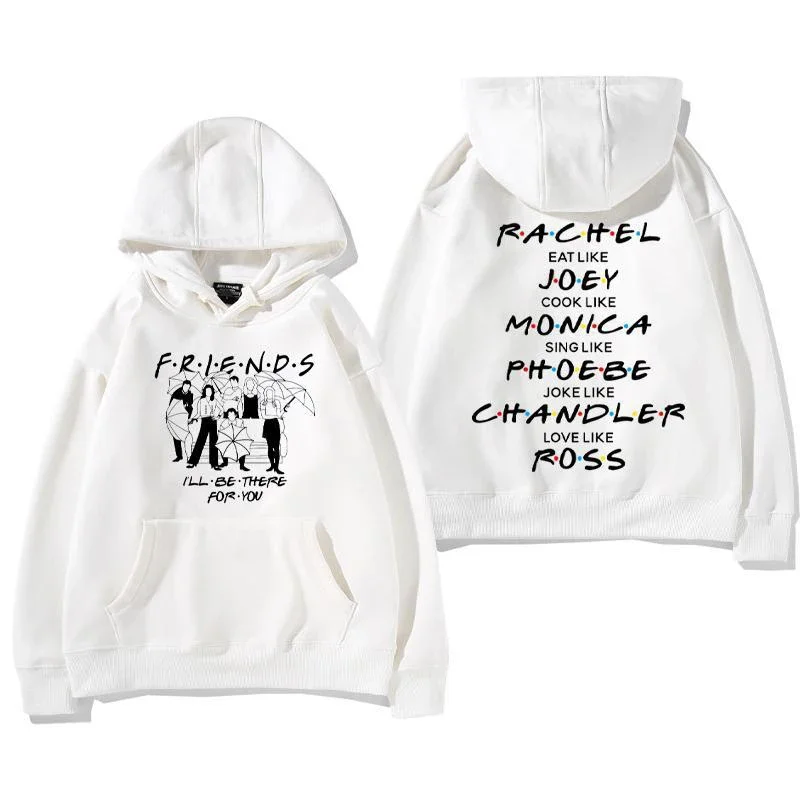 Friends Hooded Sweater American Drama Printing Women Same Round Neck Loose Casual Sweater Clothing Hoodies 4