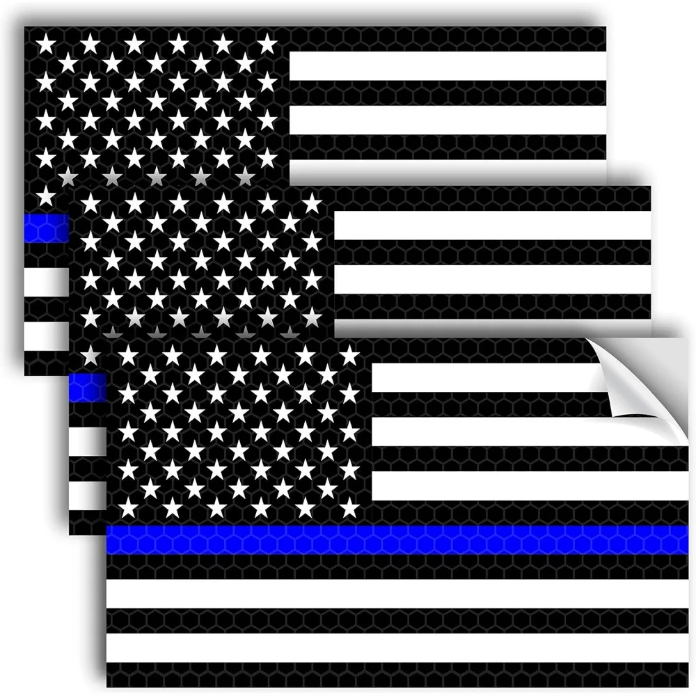 Thin Blue Line Flag Decals 1