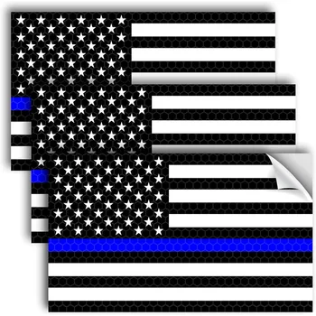 Thin Blue Line Flag Decals 1