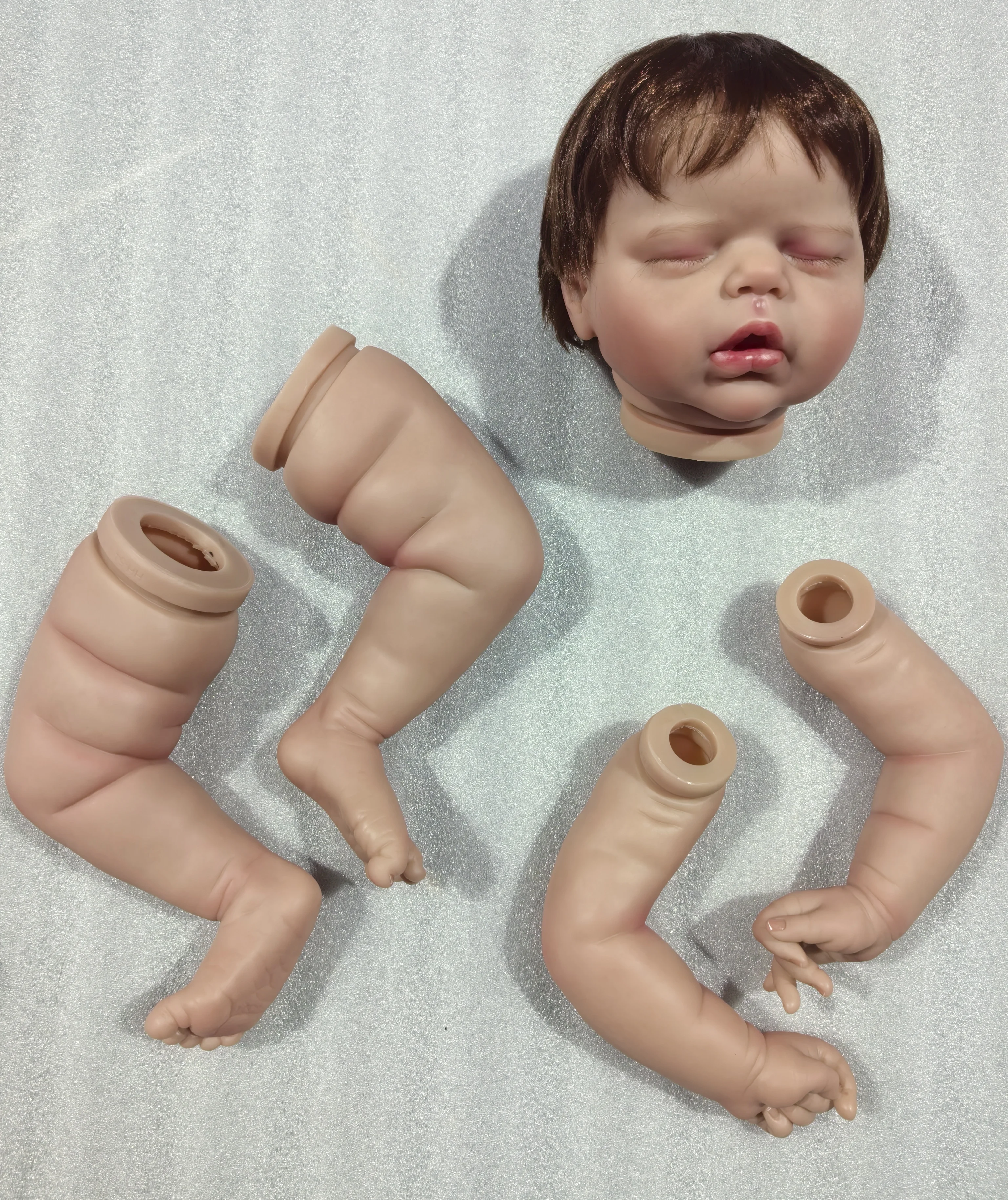 NPK 18inch Rosalie Reborn Doll Kit - Lifelike Sleeping Baby Unfinished Doll Parts DIY Kit for Baby Toy Creation