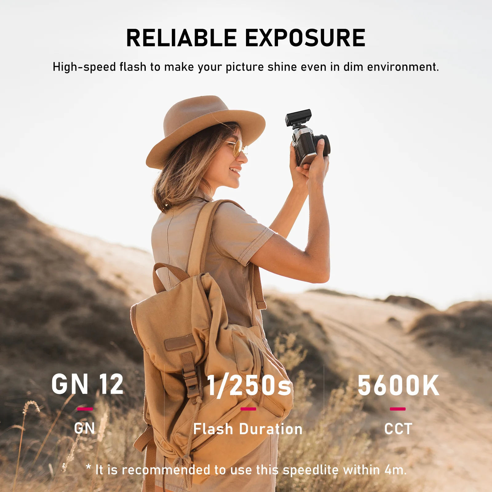 On Camera Flash Camera Flash Ulanzi F12 TTL Wireless Flash Trigger With Screen Automatic Manual Continuous Shooting Camera Flash for Canon Nikon Fuji Sony