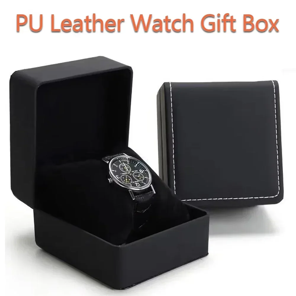 Boîte de rangement de montre en PU, vitrine de montre unique, support de montre-bracelet, organisateur de montre de bijoux de voyage, cadeau pour hommes 1