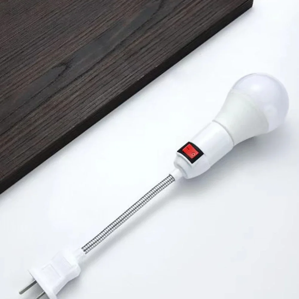 Plug E27 Lamp Base Wall Flexible Holder Light Socket Converter Bases on/Off Book Light Adapter Plug Switch