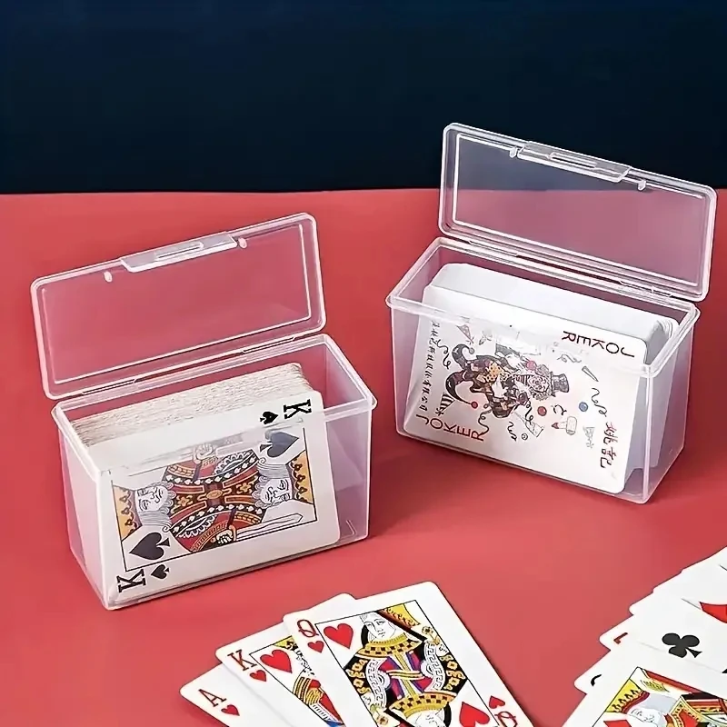 1/3pcs Playing Card Box, Clear Deck Case, Two Poker Images thumbnail 5