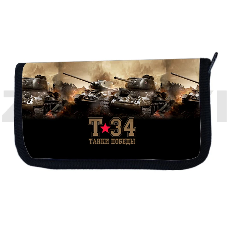 Retro World Of Tanks Wallet Teens Cartoon Harajuku Gerand Tanks Borse 3D Game War Thunder Borse Per Le Donne Zipper Cash Bags