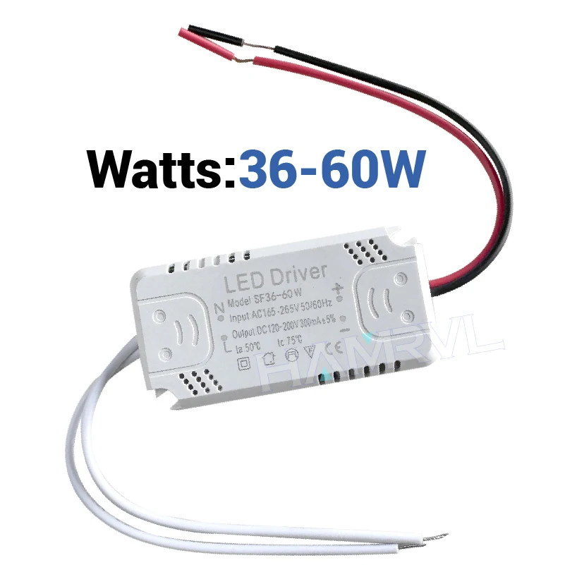 LED Driver Adapter DC180-240V 300mA 36-60W 60-80W AC165-265V Lighting Transformer Panel for Ceilling Lamp Power Supply