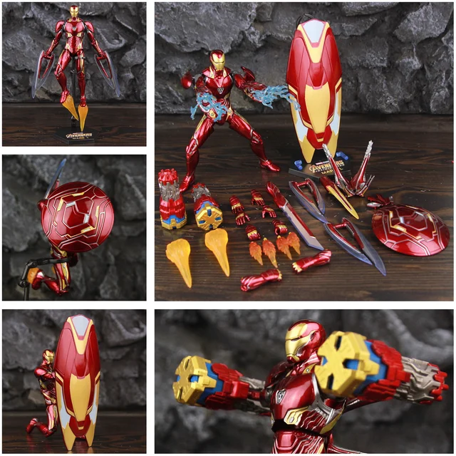 Toys Deluxe Iron Man Mark L 50 MK50 Nano Armor Weapons 7" Action Figure Marvel Tony Stark Legends Avengers Infinity War Doll 1