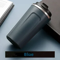 Insulated Stainless Steel Travel Mug - Leak-Proof Thermal Coffee & Tea Cup - 380ml (Blue)