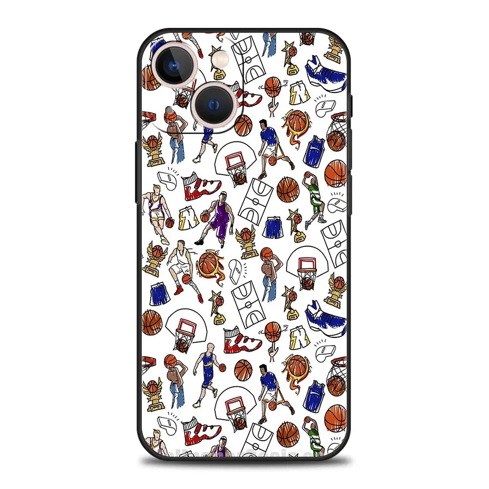 Premium Football Sport-Themed Soft Black Phone Case Cover