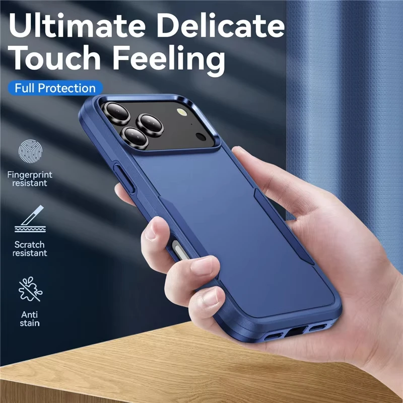 Ultimate Shockproof Armor Matte Phone Case with Silicone Bumper Cover