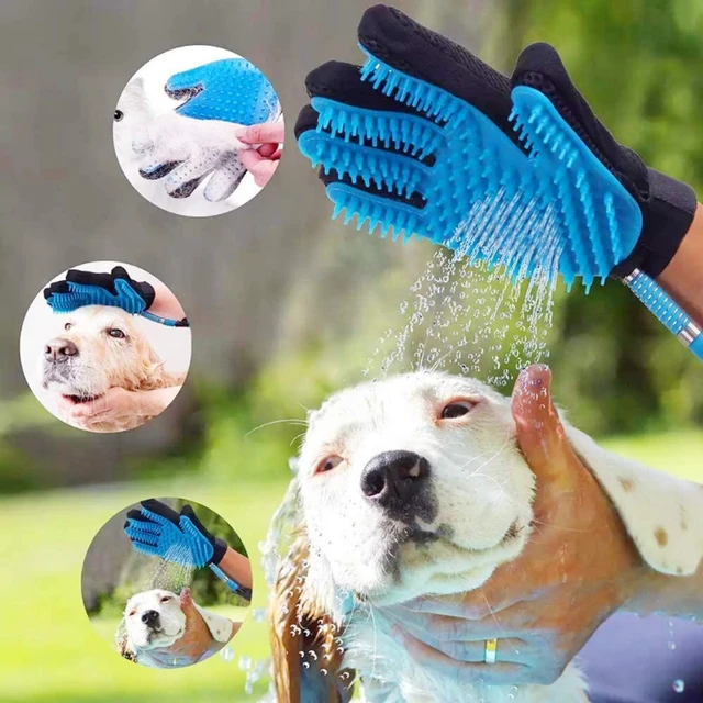 Pet bath sprinkler Brush cat and dog cleaning supplies silicone gloves  Massage shower cleaning tools - AliExpress